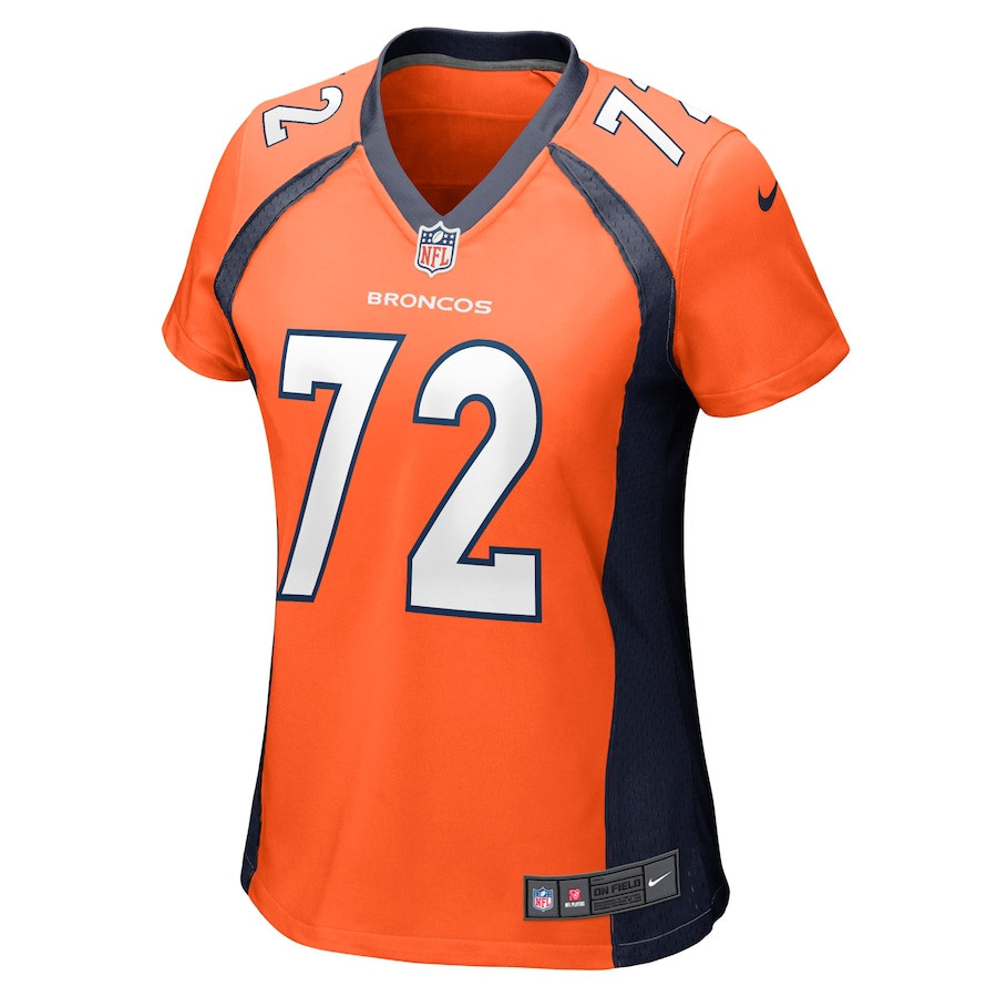 Garett Bolles 72 Denver Broncos Game Orange NFL Jersey Women's