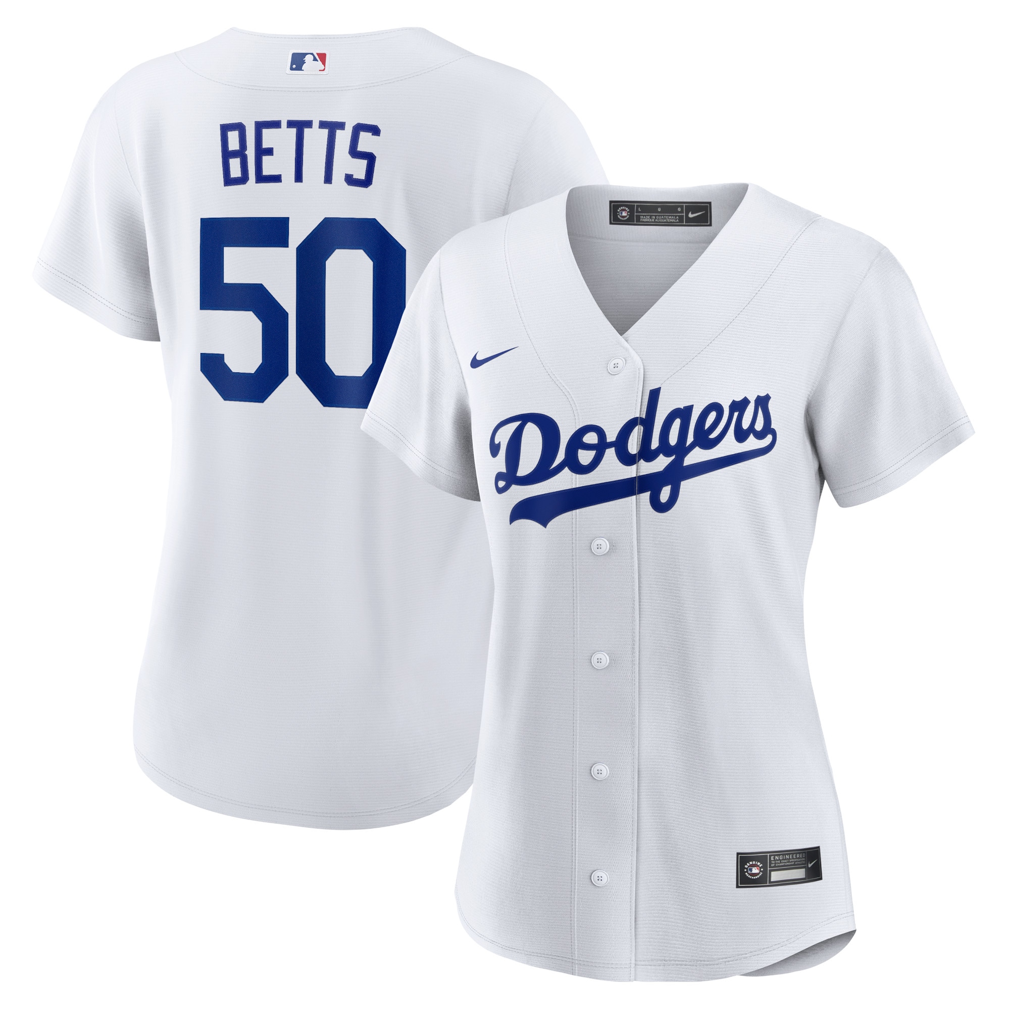Los Angeles Dodgers Mookie Betts White Home Player MLB Jersey Women's