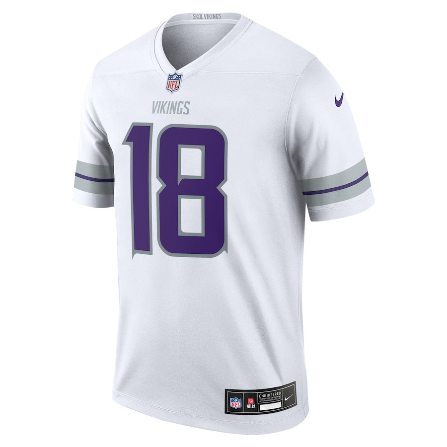 Justin Jefferson 18 Minnesota Vikings Alternate Legend Player White NFL Jersey Men's