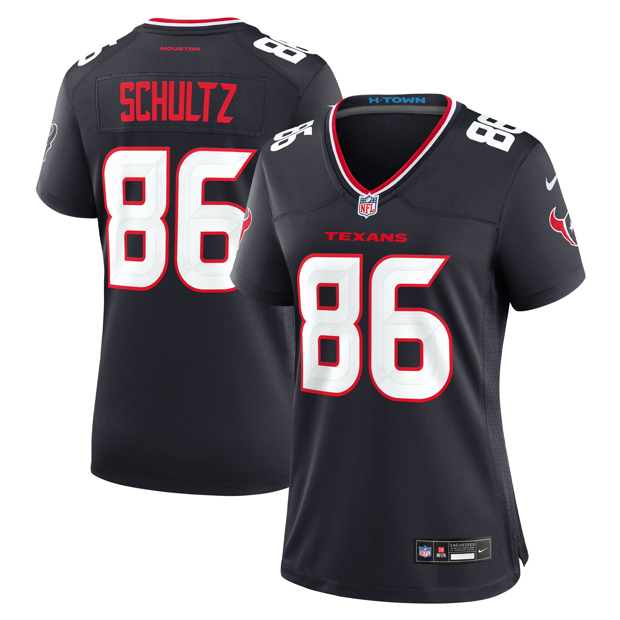 Houston Texans Dalton Schultz Navy Team Game NFL Jersey Women's