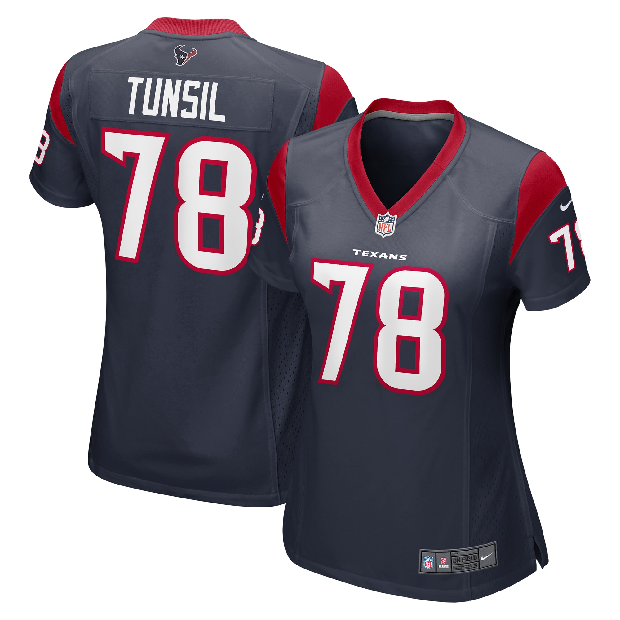 Houston Texans Laremy Tunsil Navy Game NFL Jersey Women's