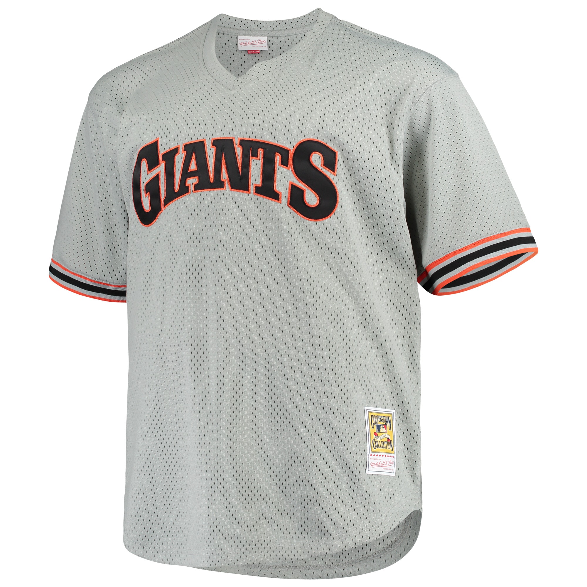 San Francisco Giants Will Clark Mitchell Ness Gray Big Tall Cooperstown Collection Mesh Batting Practice MLB Jersey Men's