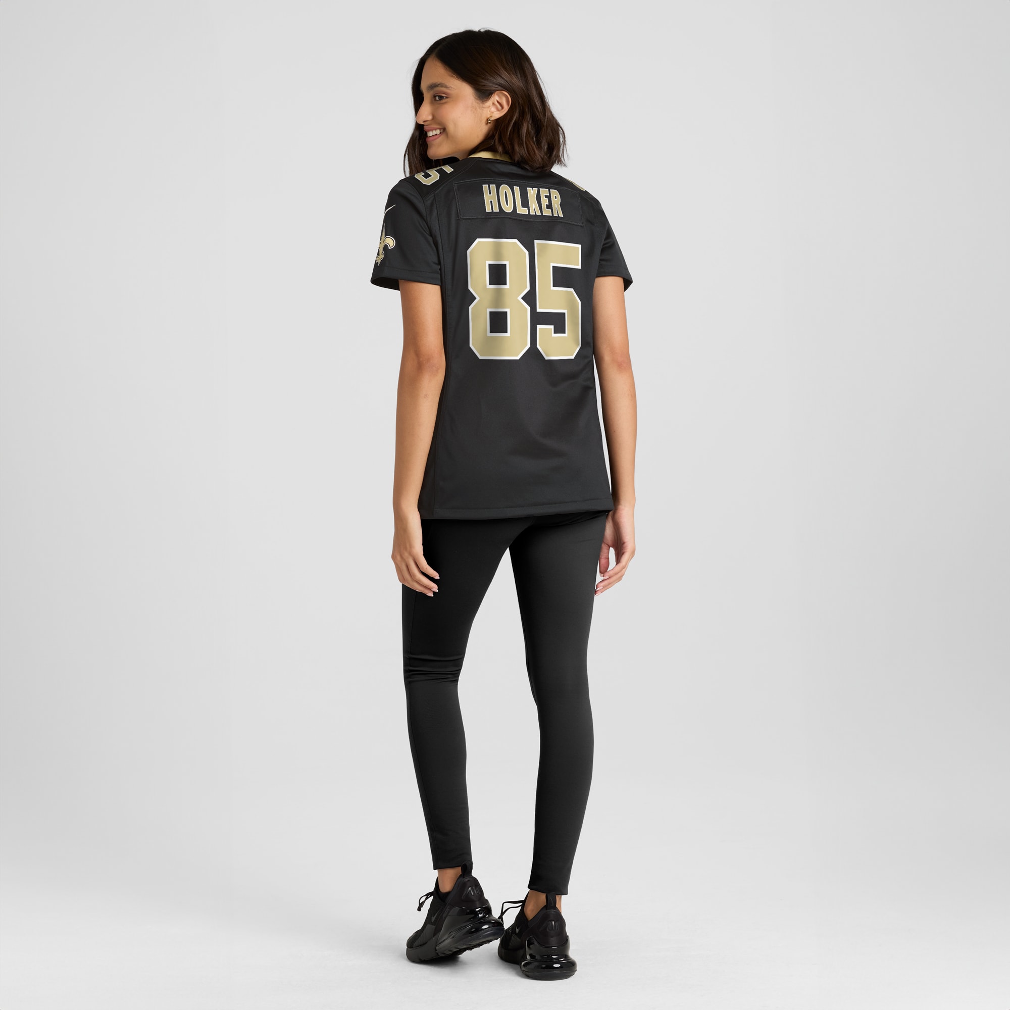 New Orleans Saints Dallin Holker Black Game NFL Jersey Women's