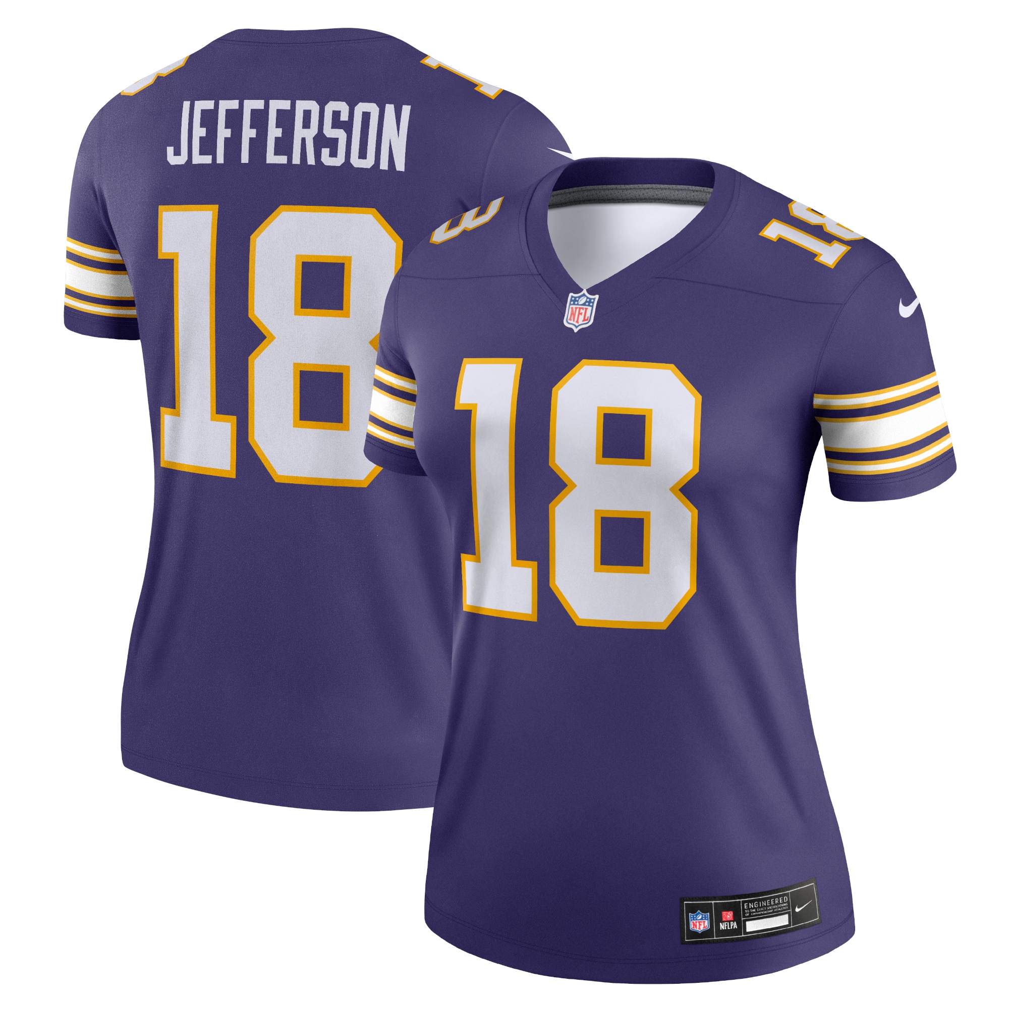 Minnesota Vikings Justin Jefferson Purple Alternate Legend Player Performance Top NFL Jersey Women's