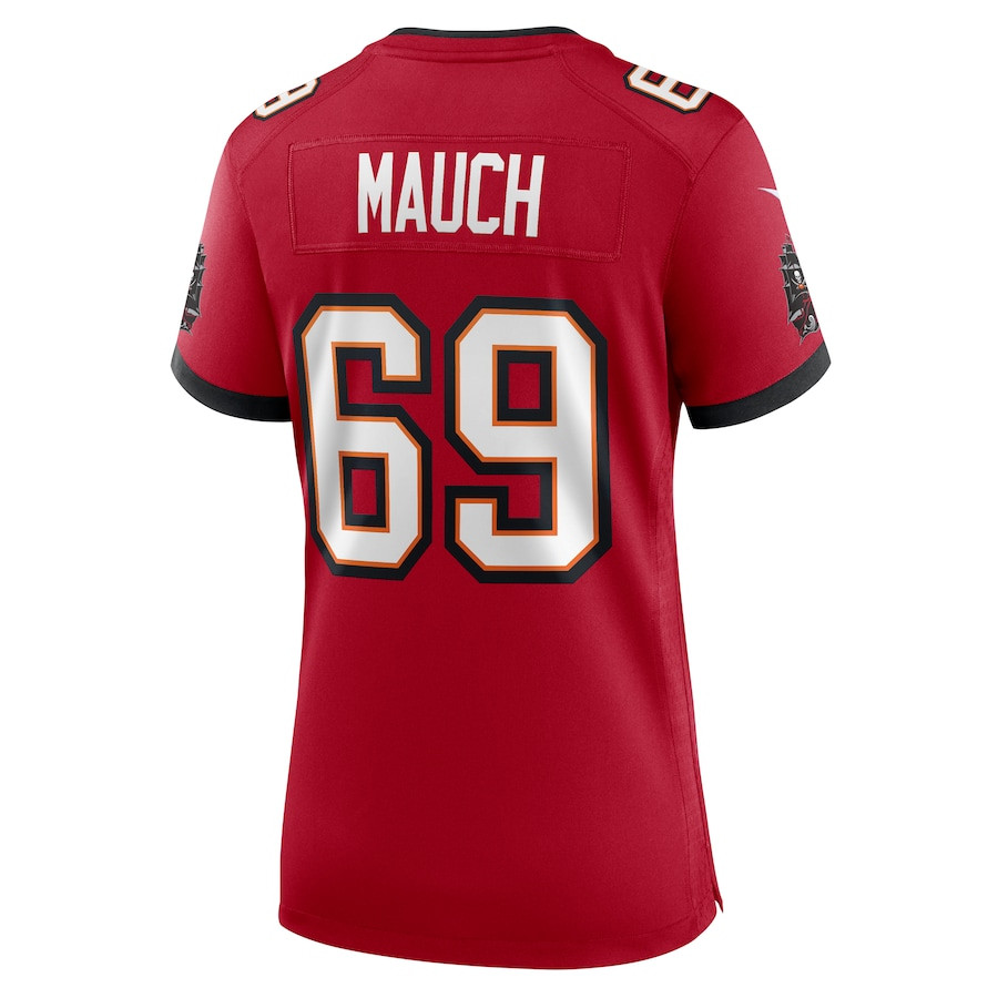 Cody Mauch 69 Tampa Bay Buccaneers Game Red NFL Jersey Women's