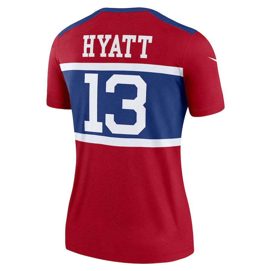 Jalin Hyatt 13 New York Giants Alternate Legend Player Century Red NFL Jersey Women's