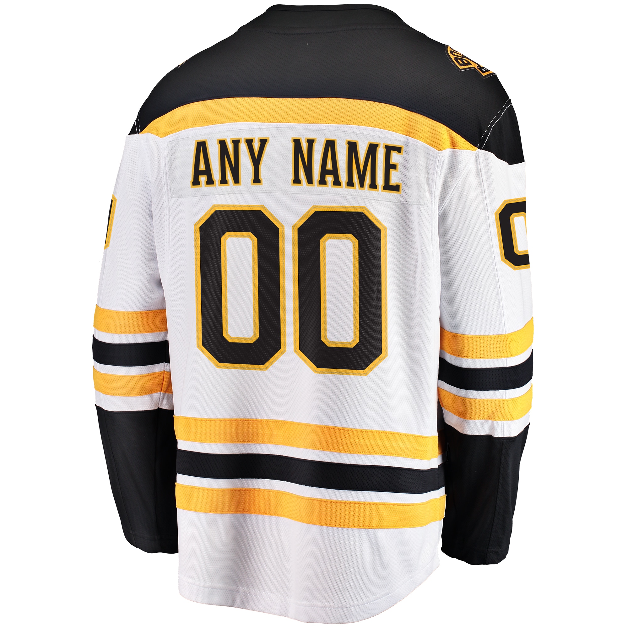 Boston Bruins White Away Breakaway Custom NHL Jersey Men's
