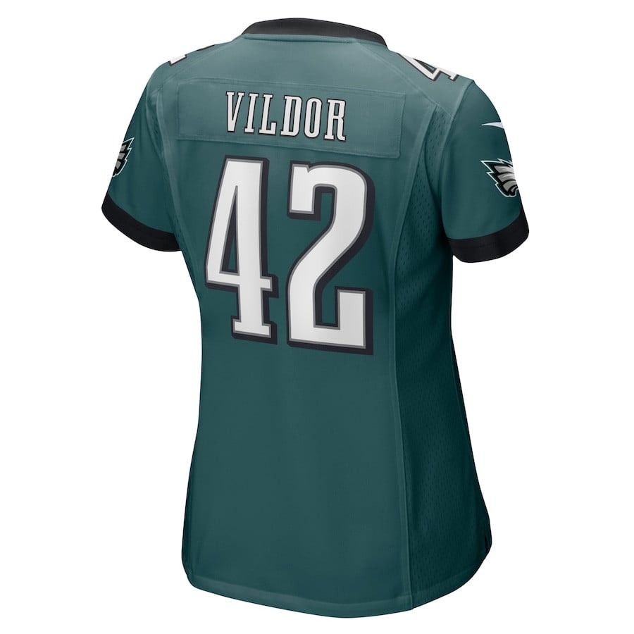 Kindle Vildor 42 Philadelphia Eagles Game Midnight Green NFL Jersey Women's