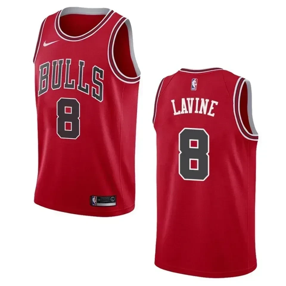 Chicago Bulls 8 Zach Lavine Icon Swingman Red NBA Jersey Men's