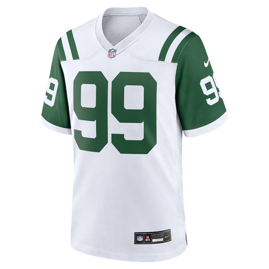 Will McDonald IV 99 New York Jets Classic Alternate Game White NFL Jersey Men's