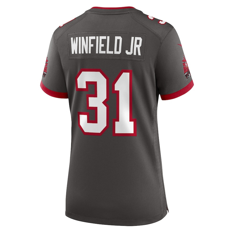 Antoine Winfield Jr. 31 Tampa Bay Buccaneers Game Pewter NFL Jersey Women's