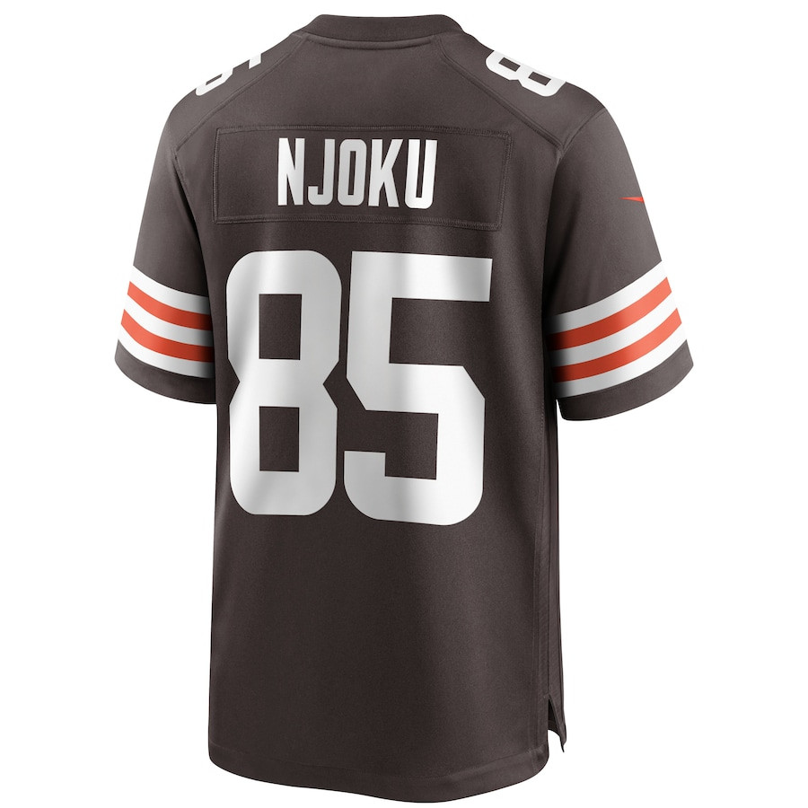 David Njoku 85 Cleveland Browns Game Brown NFL Jersey Men's