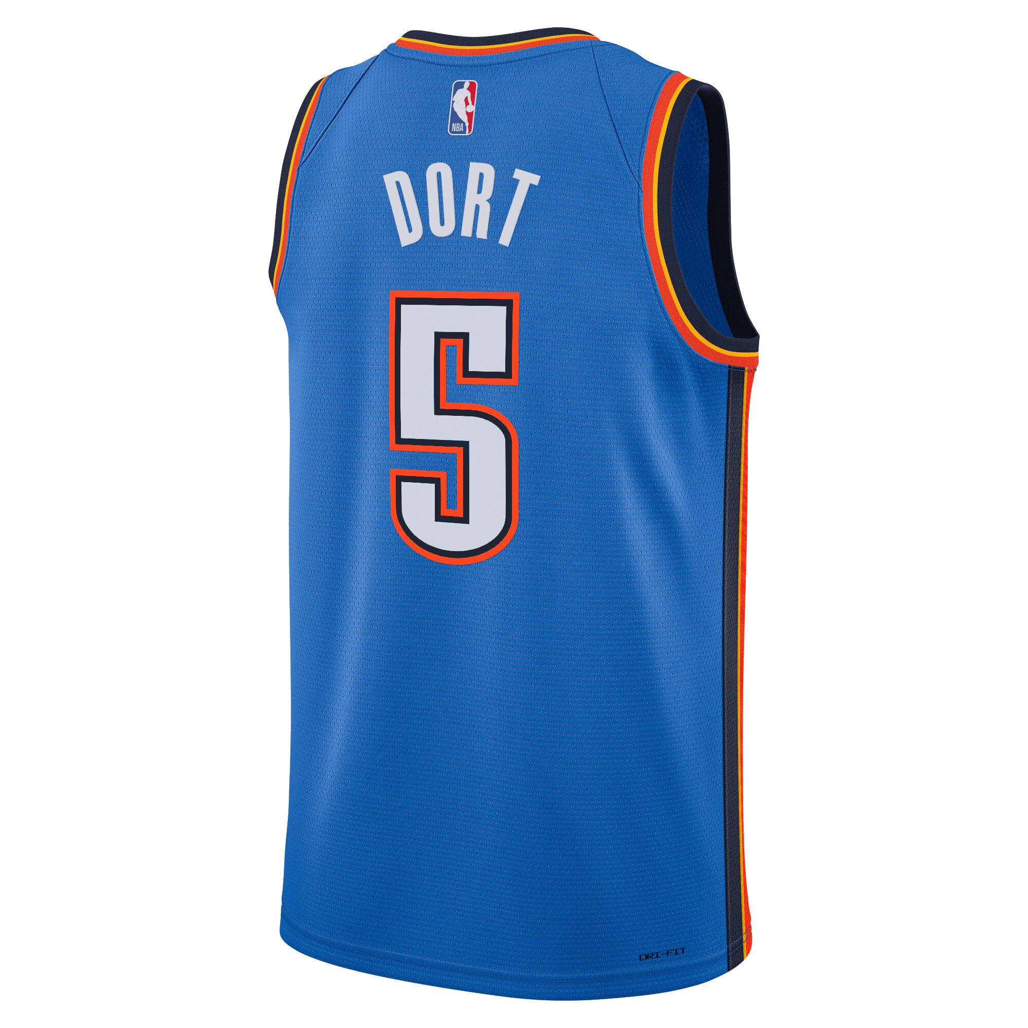 Camiseta Icon Edition Swingman de Oklahoma City Thunder Azul Luguentz Dort NBA Jersey Men's
