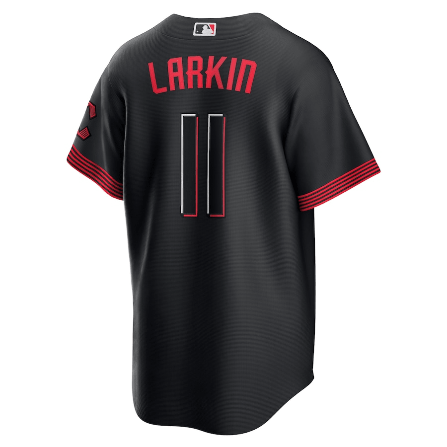 Barry Larkin 11 Cincinnati Reds 2023 City Connect Black MLB Jersey Men's