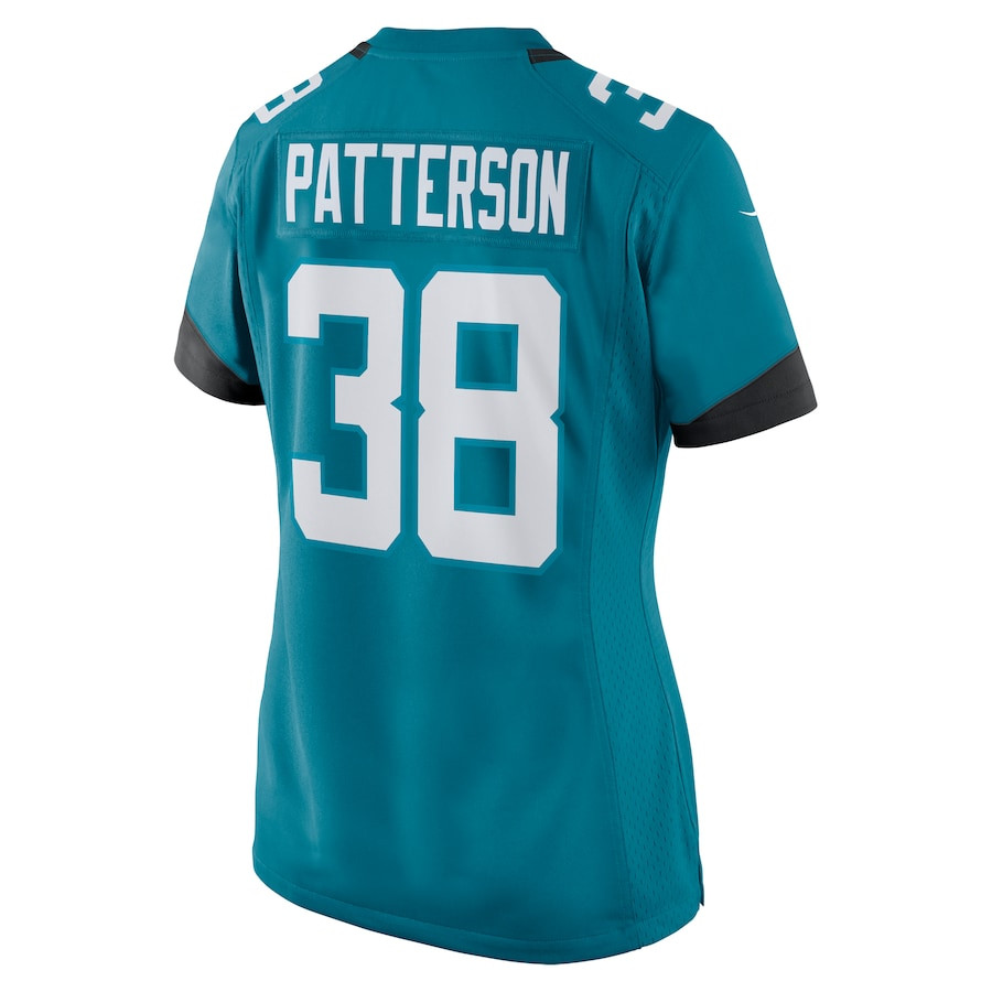 Riley Patterson 38 Jacksonville Jaguars Alternate Game Teal NFL Jersey Women's