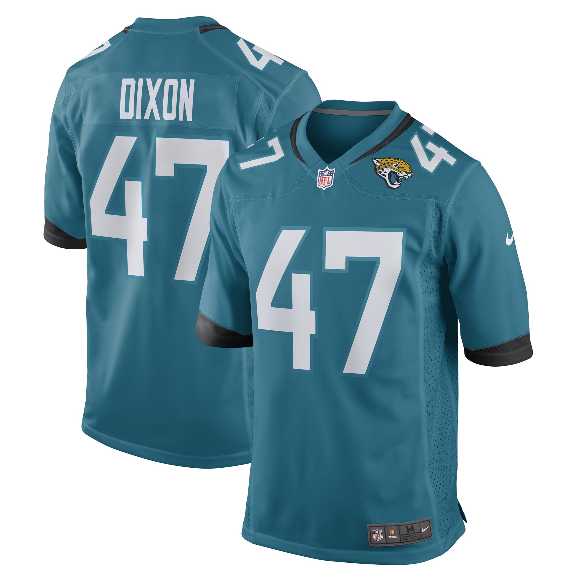 De'Shaan Dixon Jacksonville Jaguars Teal Team Game Player NFL Jersey Men's