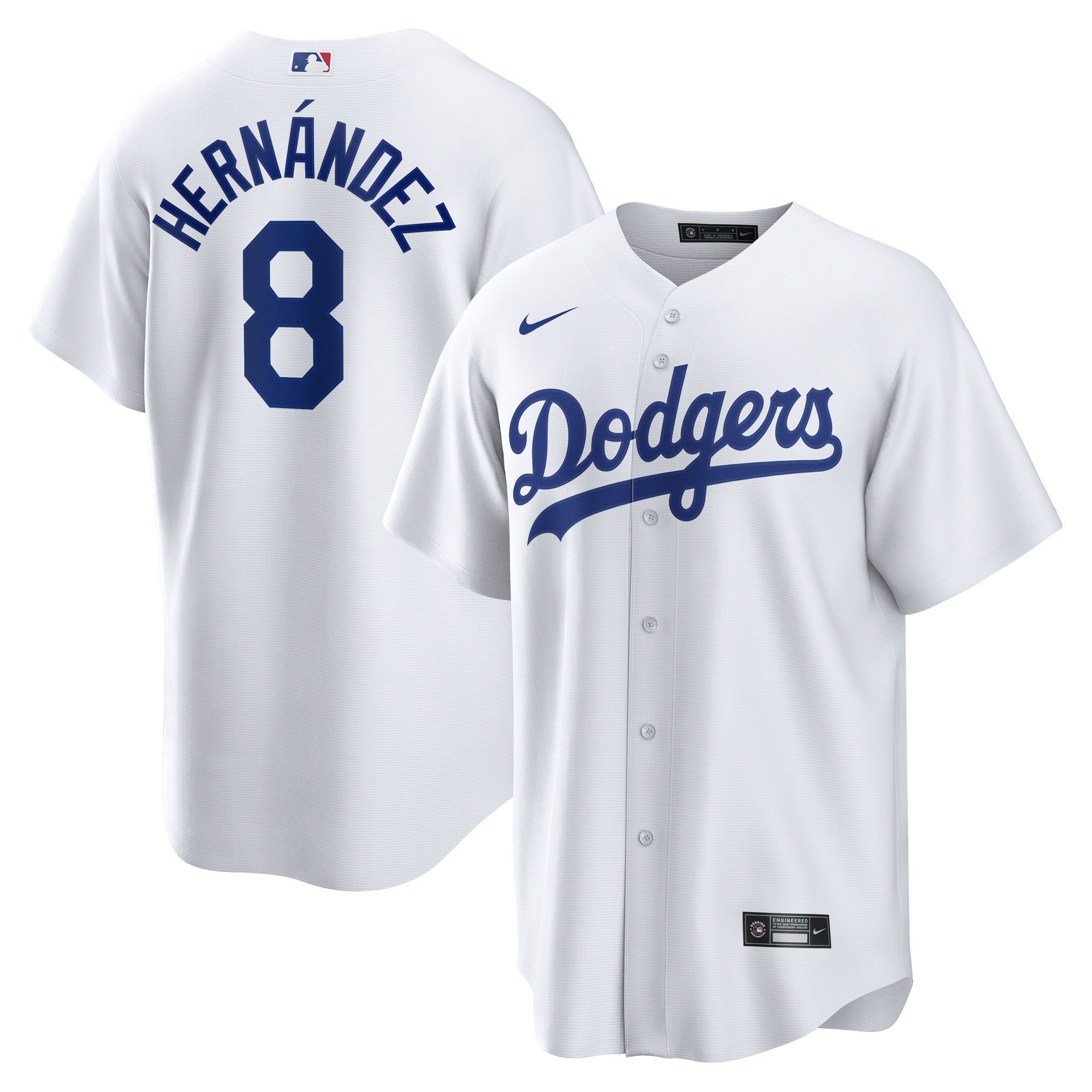 Los Angeles Dodgers Enrique Hernandez White Home Player MLB Jersey Men's