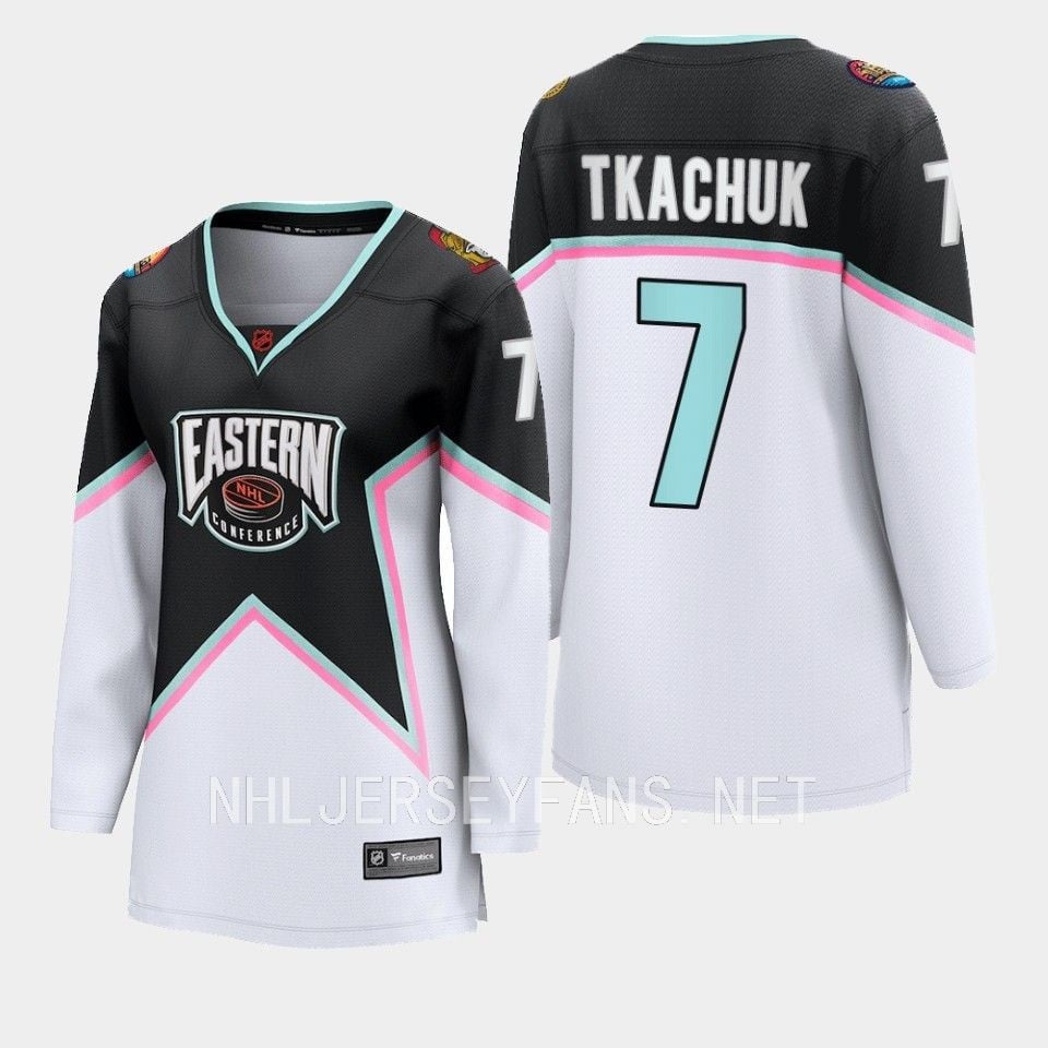 Brady Tkachuk 7 Ottawa Senators Black 2023 All Star Eastern Conference Women NHL Jersey Women's