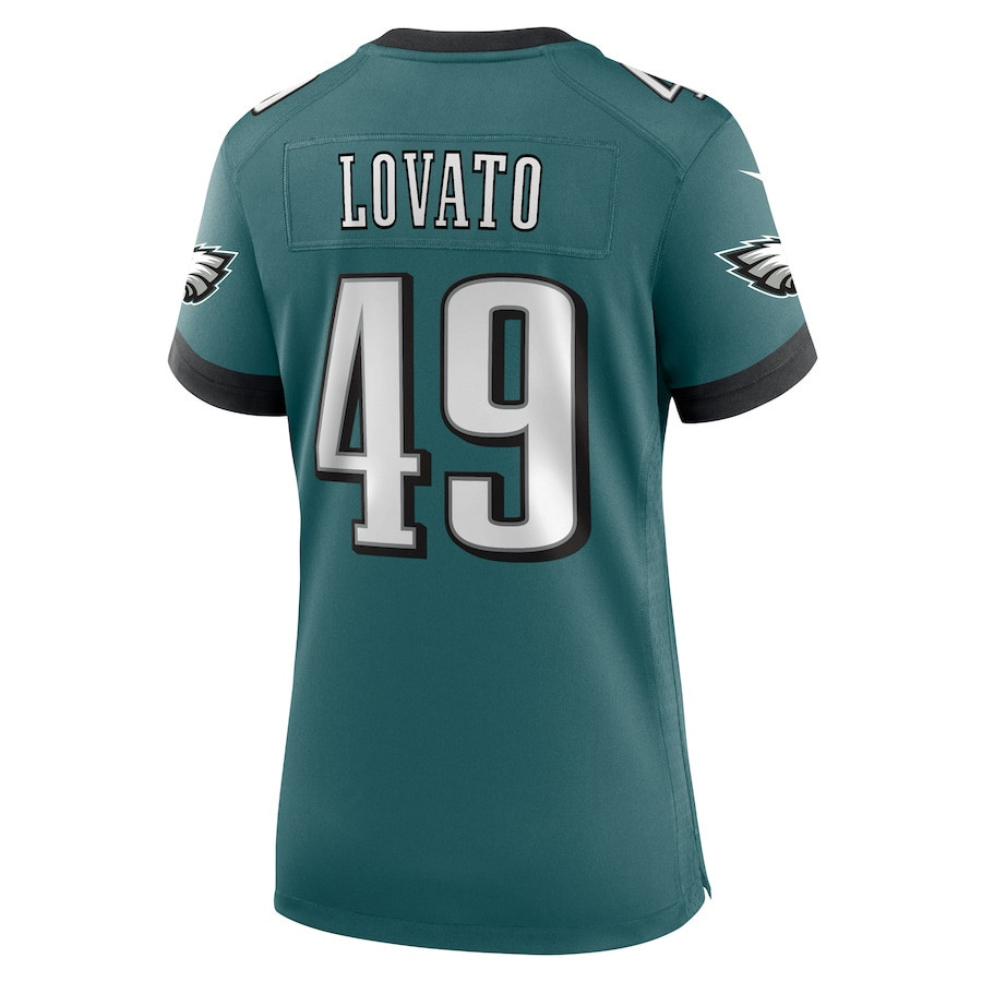 Rick Lovato #49 Philadelphia Eagles Super Bowl LIX Midnight Green NFL Jersey Women's