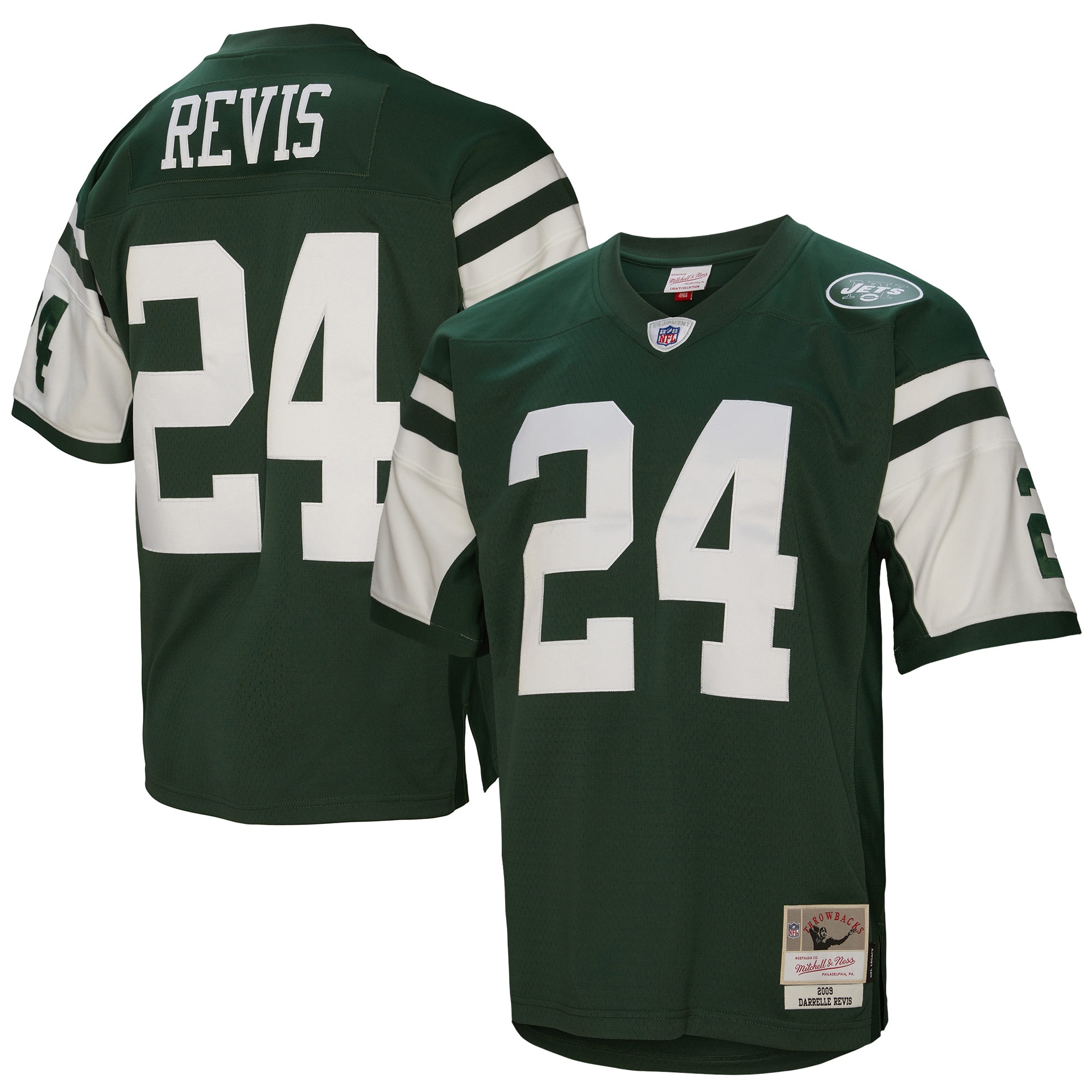 New York Jets Darrelle Revis Mitchell Ness Green Legacy NFL Jersey Men's