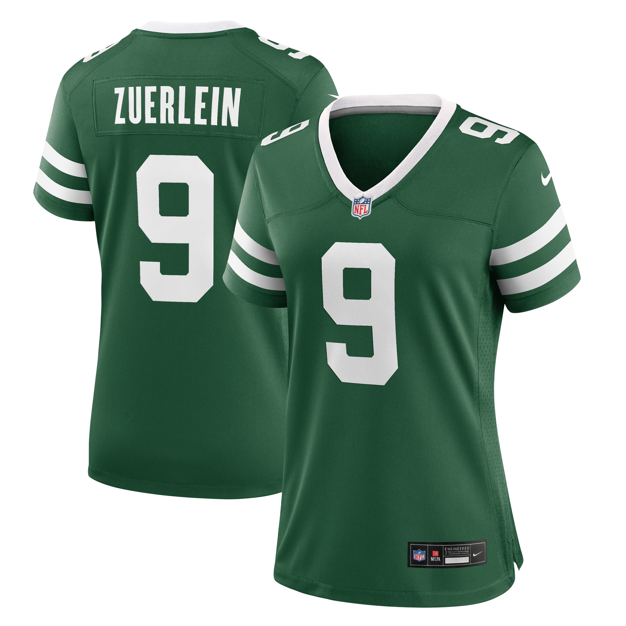 New York Jets Greg Zuerlein Legacy Green Team Game NFL Jersey Women's