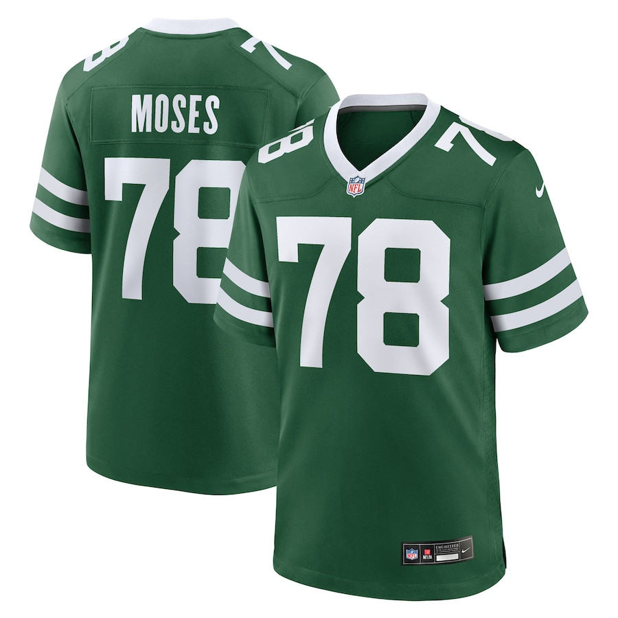 Morgan Moses 78 New York Jets Team Game Legacy Green NFL Jersey Men's