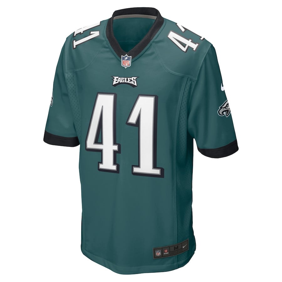 Nicholas Morrow 41 Philadelphia Eagles Game Midnight Green NFL Jersey Men's