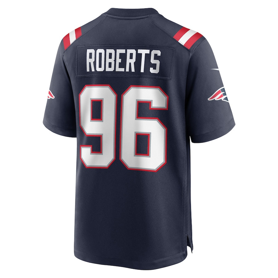 Sam Roberts 96 New England Patriots Game Navy NFL Jersey Men's