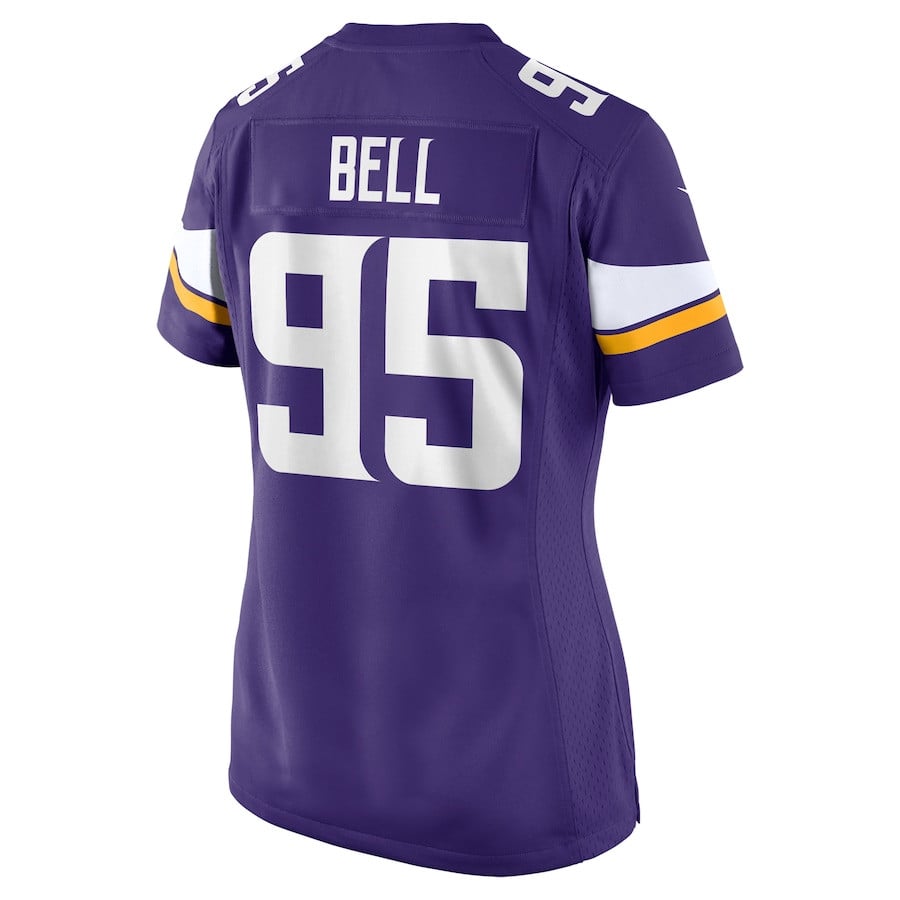 Travis Bell 95 Minnesota Vikings Game Purple NFL Jersey Women's