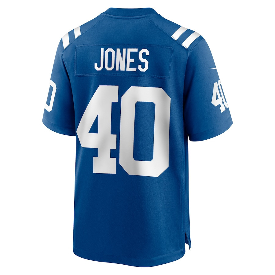 Jaylon Jones 40 Indianapolis Colts Game Royal NFL Jersey Men's