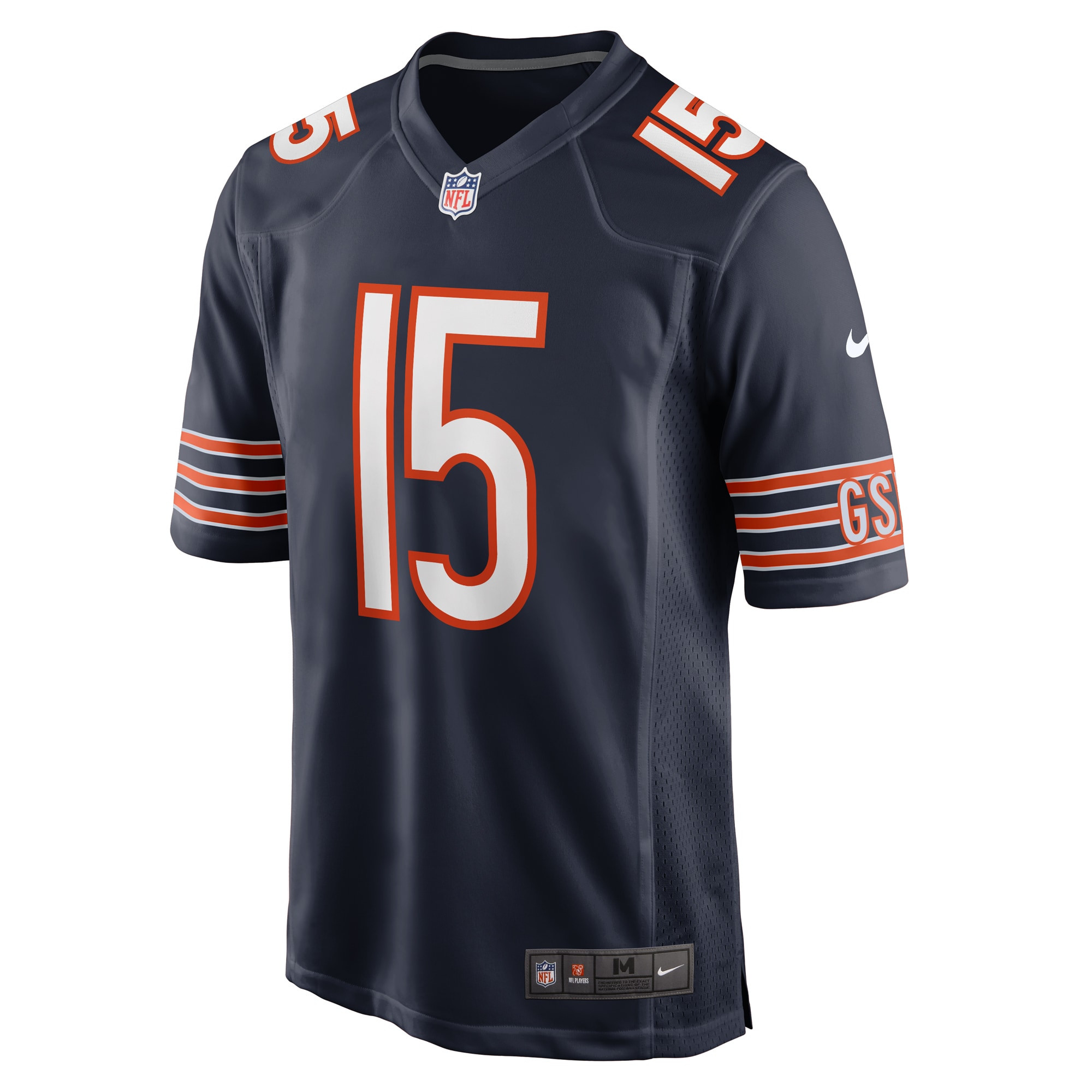 Rome Odunze 15 Chicago Bears 2024 Draft First Round Pick Player Game Navy NFL Jersey Men's