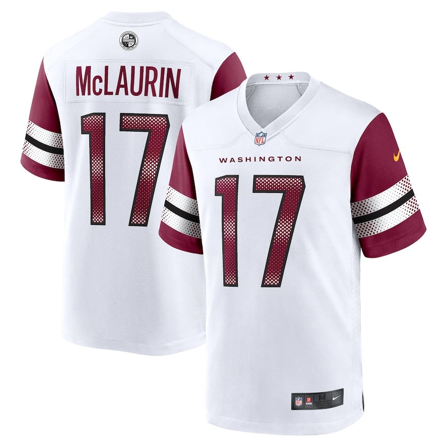 Terry McLaurin 17 Washington Commanders Game White NFL Jersey Men's