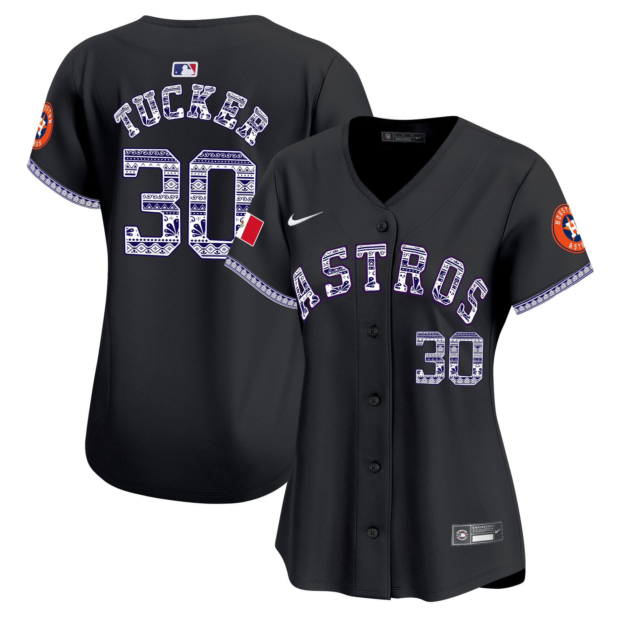 Kyle Tucker 30 Houston Astros Mexico Black MLB Jersey Women's