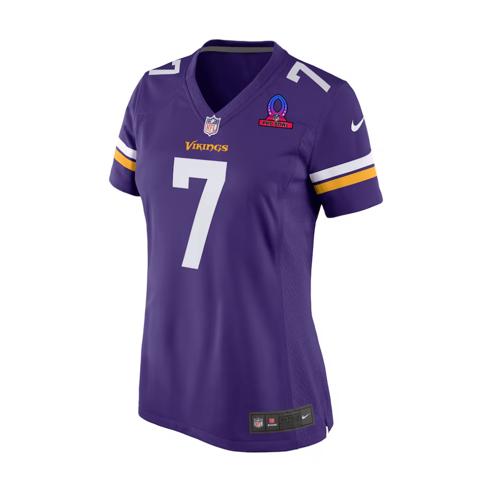 Byron Murphy Jr. 7 Minnesota Vikings 2025 Pro Bowl Patch Game Purple NFL Jersey Women's