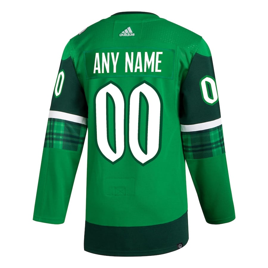 Vancouver Canucks St. Patrick's Day Custom Kelly Green NHL Jersey Men's