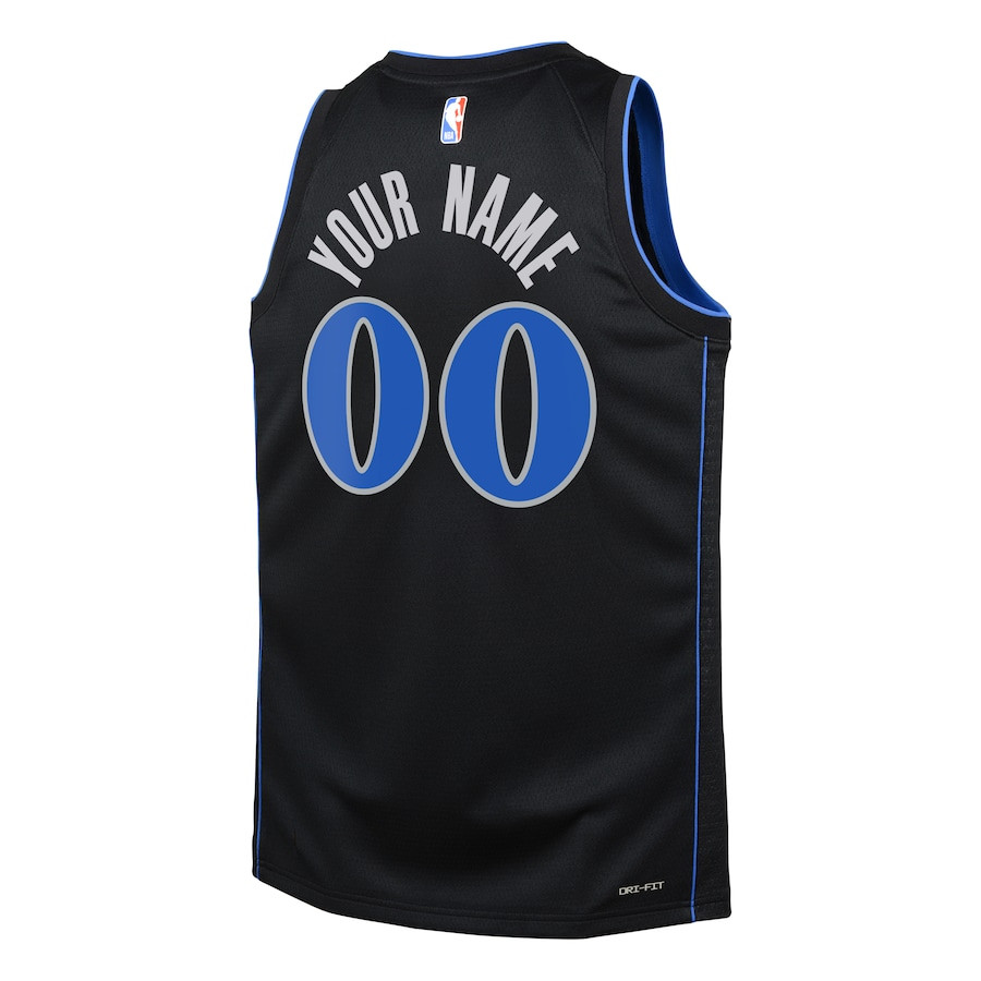 Dallas Mavericks 2023/24 City Edition Swingman Custom Black NBA Jersey Youth