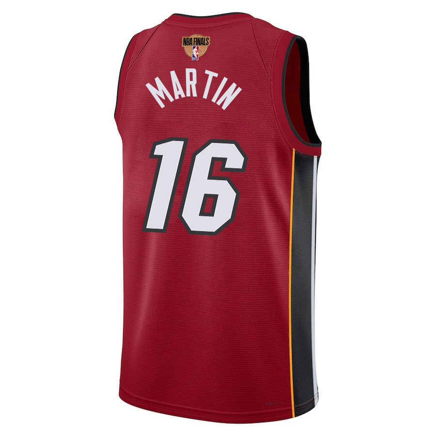 Caleb Martin 16 Miami Heat Final Champions 2023 Swingman Red NBA Jersey Men's