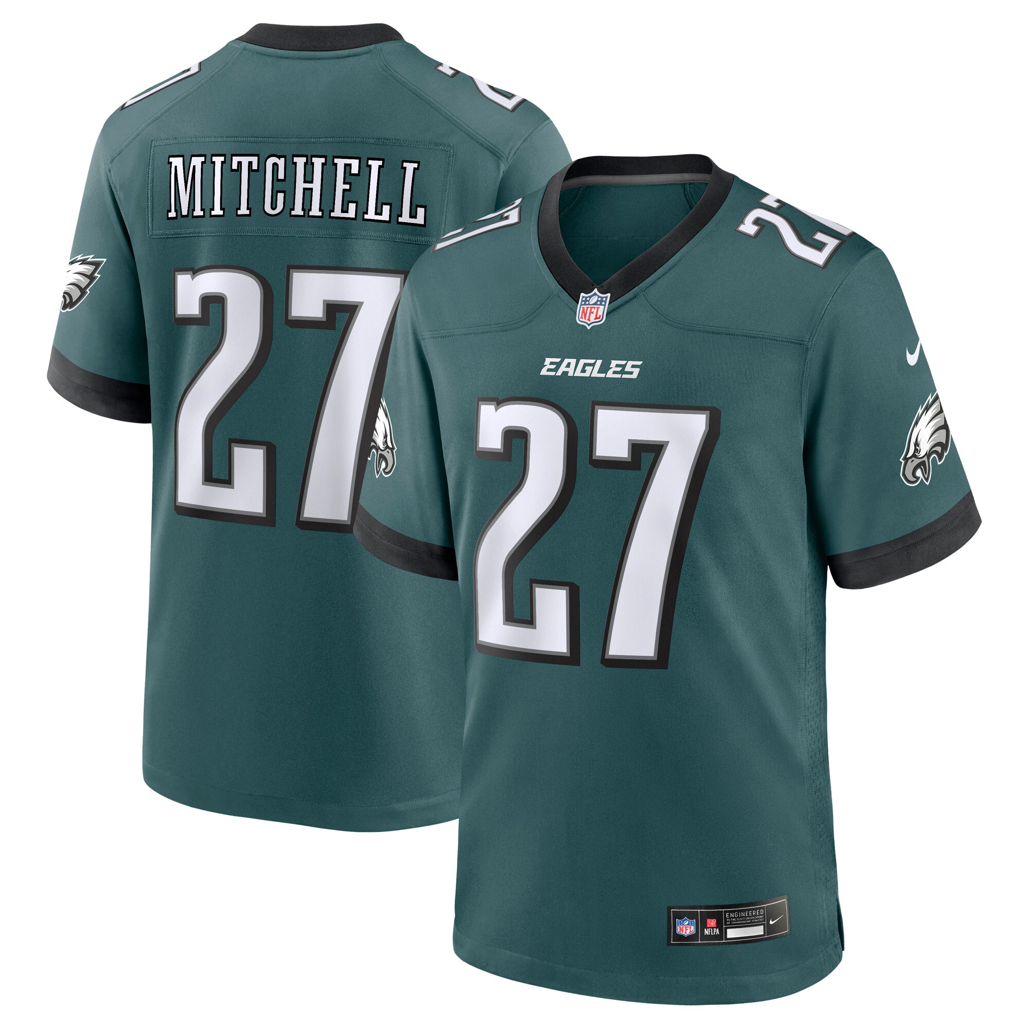 Philadelphia Eagles Quinyon Mitchell Midnight Green Player Game NFL Jersey Men's