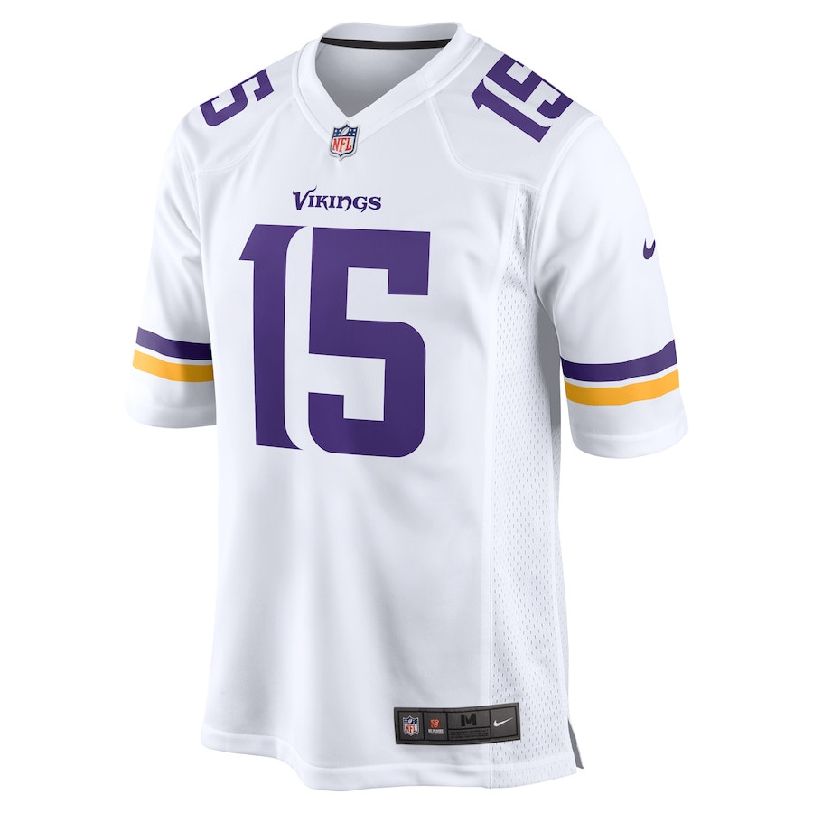 Dallas Turner 15 Minnesota Vikings Game White NFL Jersey Men's