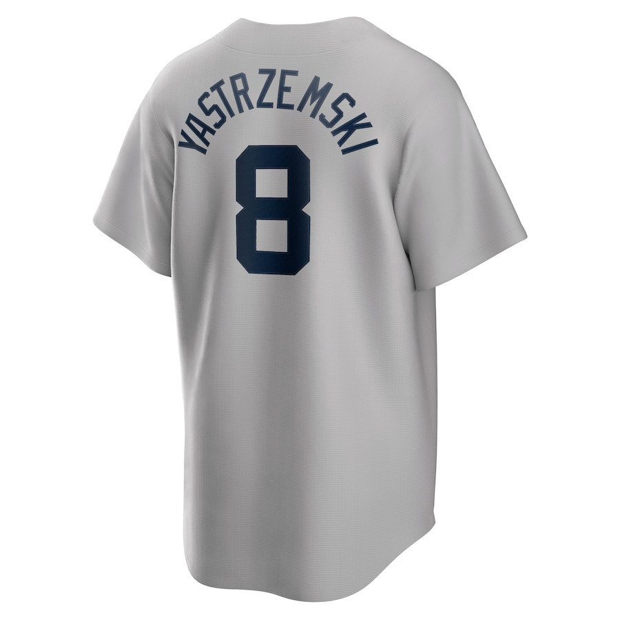 Carl Yastrzemski 8 Boston Red Sox Cooperstown Collection Road Gray MLB Jersey Men's