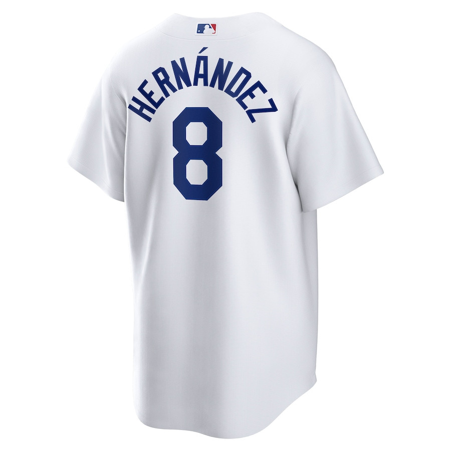 Enrique Hernandez 8 Los Angeles Dodgers Home White MLB Jersey Men's