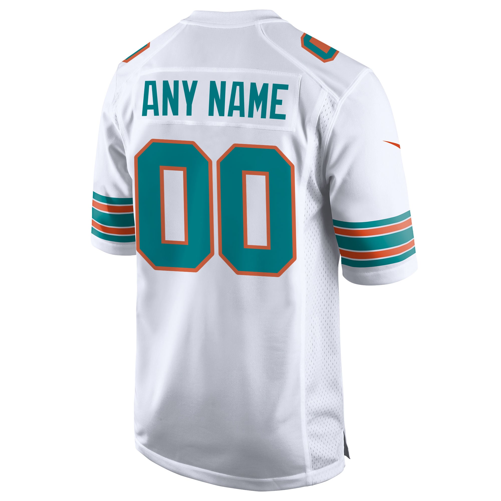 Miami Dolphins White Alternate Custom Game NFL Jersey Men's