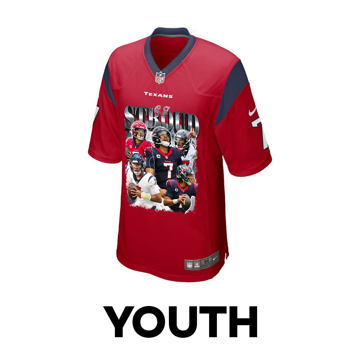 C.J. Stroud 7 Houston Texans The Gunslinger Game Red NFL Jersey Youth
