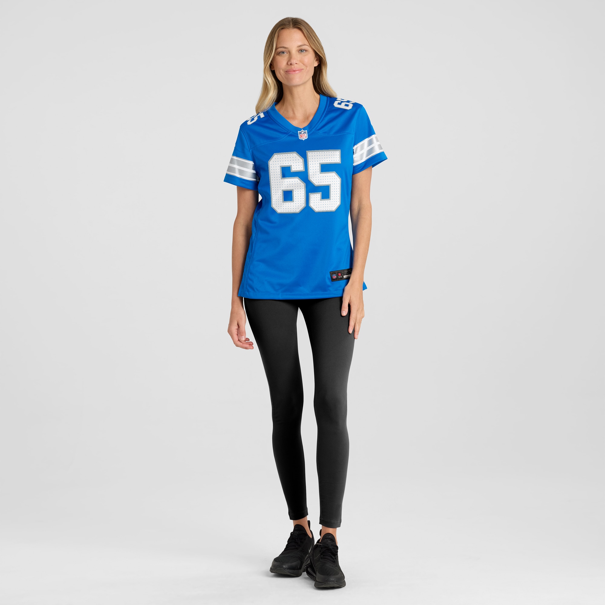 Detroit Lions Kingsley Eguakun Blue Game NFL Jersey Women's