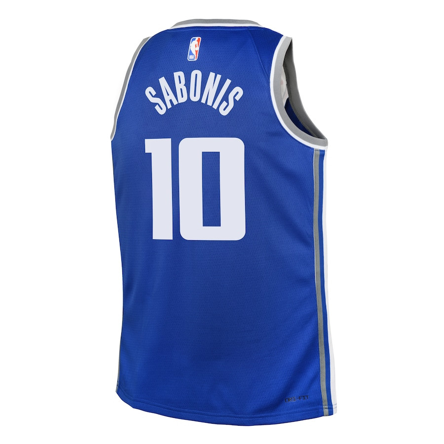 Domantas Sabonis 10 Sacramento Kings 2023/24 City Edition Swingma Blue NBA Jersey Youth