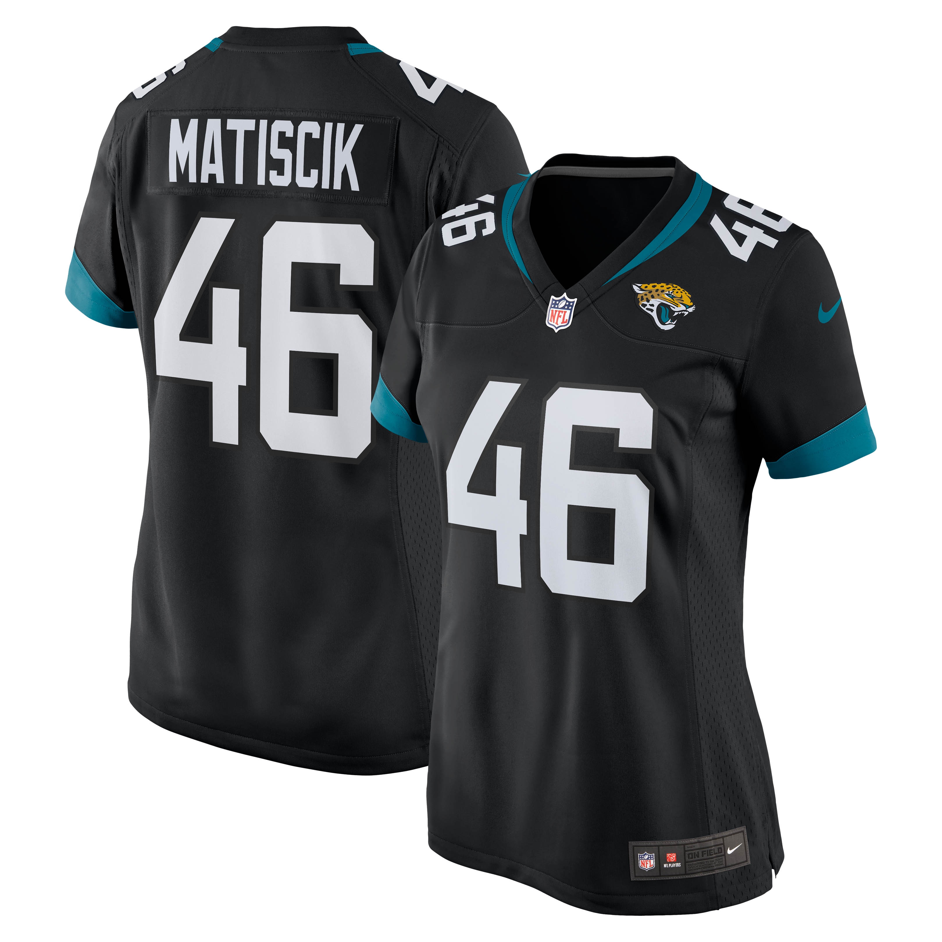 Jacksonville Jaguars Ross Matiscik Black Game NFL Jersey Women's