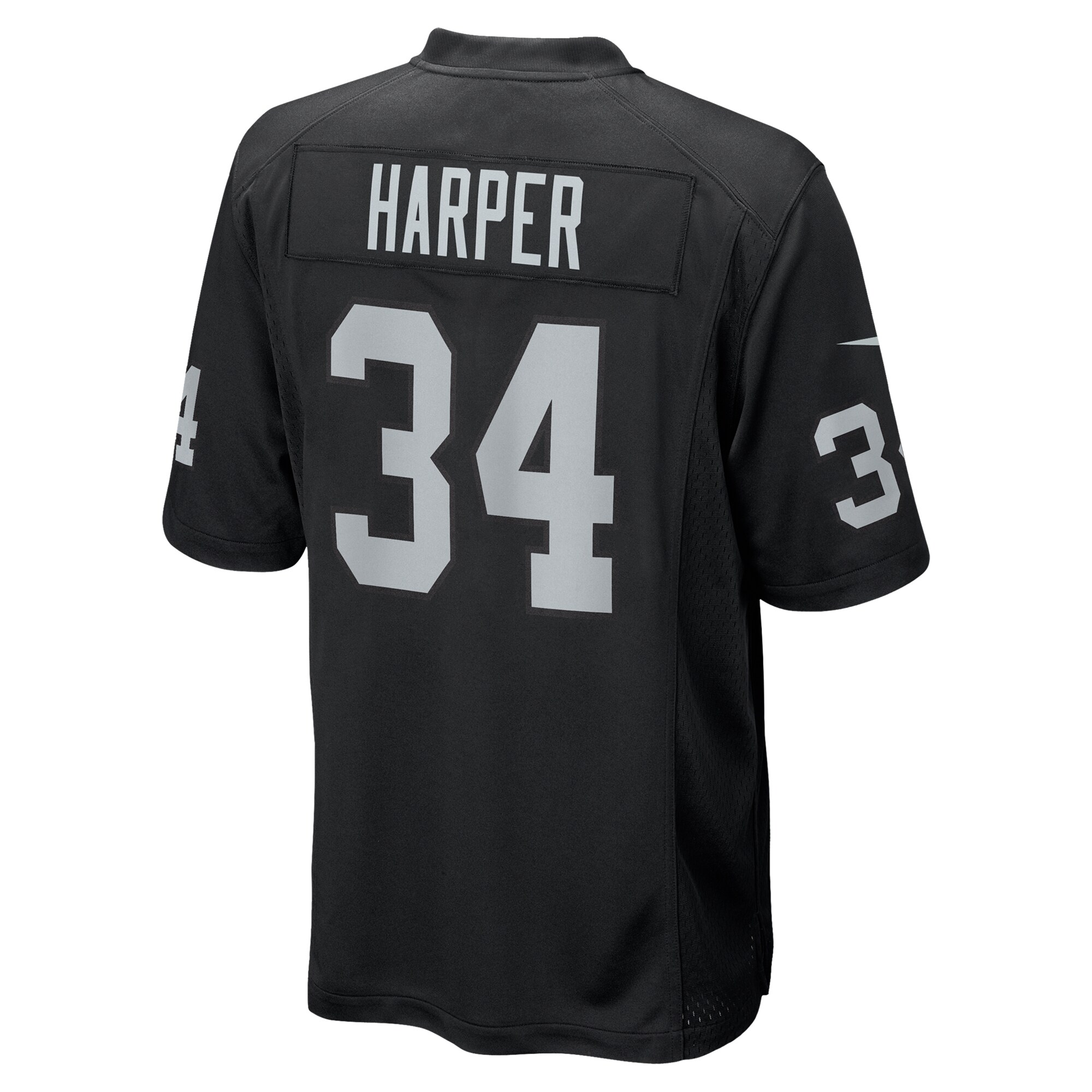 Las Vegas Raiders Thomas Harper Black Team Game NFL Jersey Men's