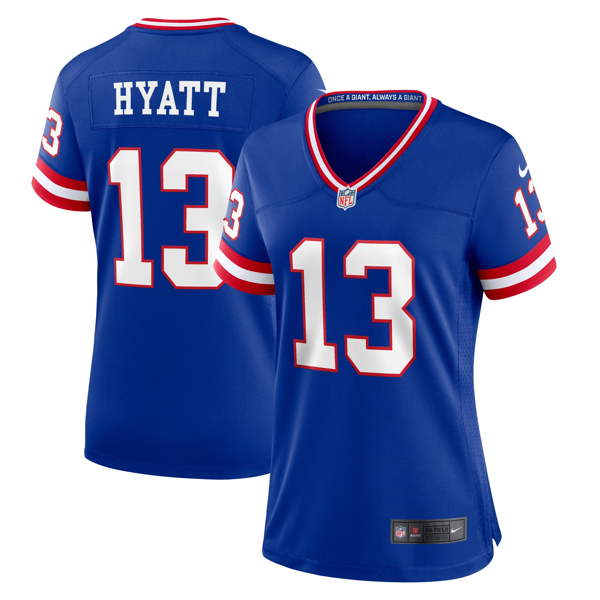 New York Giants Jalin Hyatt Royal Team Game NFL Jersey Women's