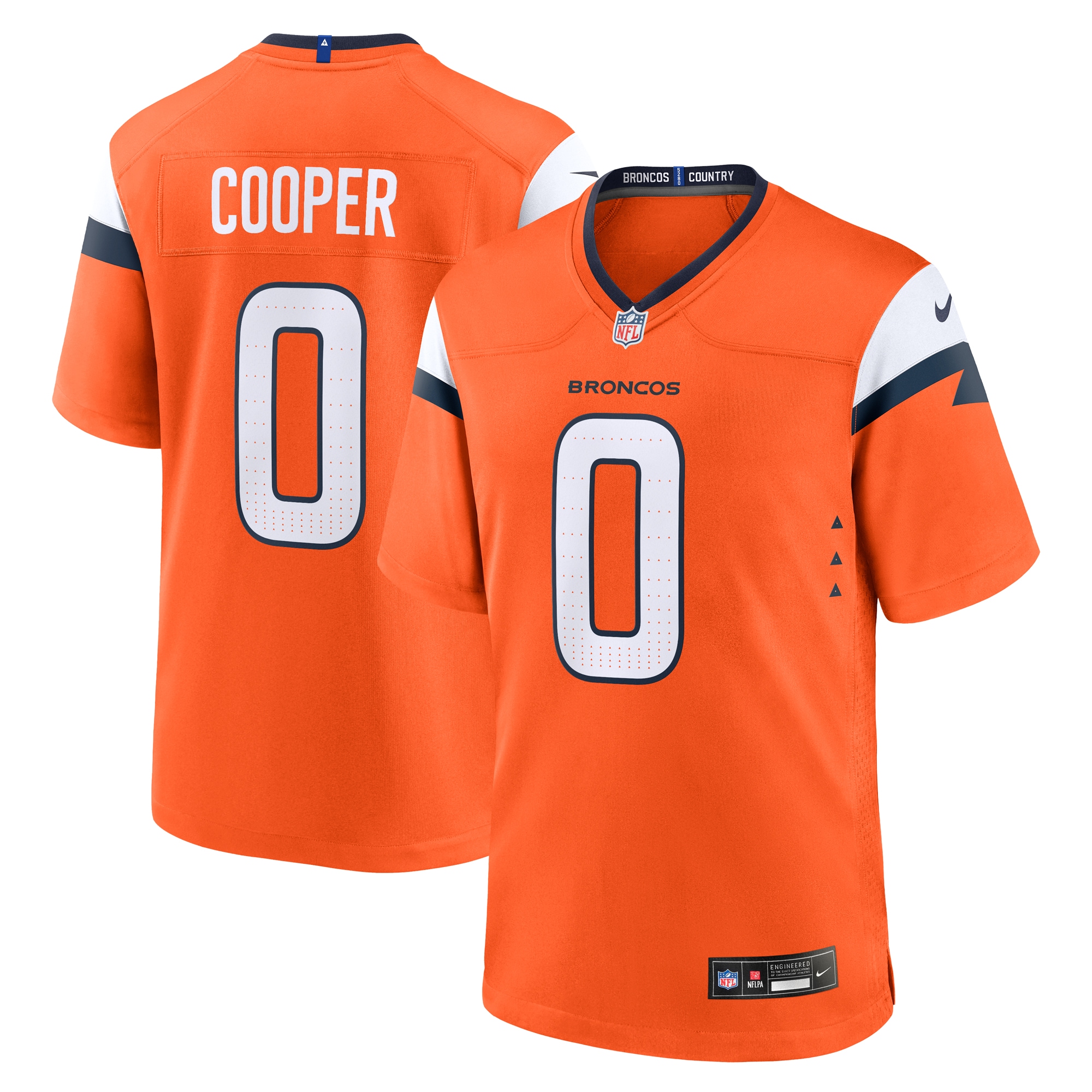 Denver Broncos Jonathon Cooper Orange Team Game NFL Jersey Men's