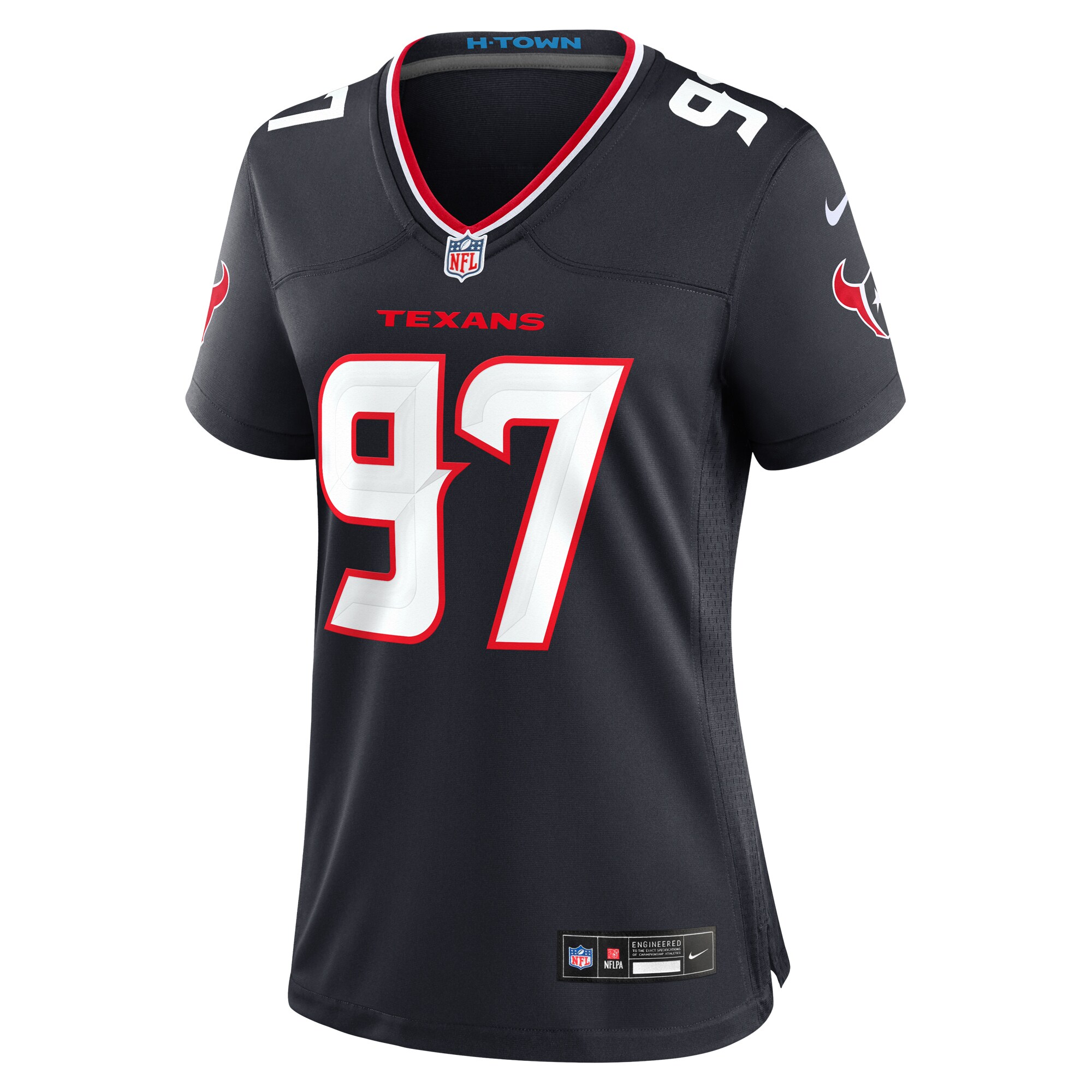 Houston Texans Mario Edwards Jr. Navy Team Game NFL Jersey Women's